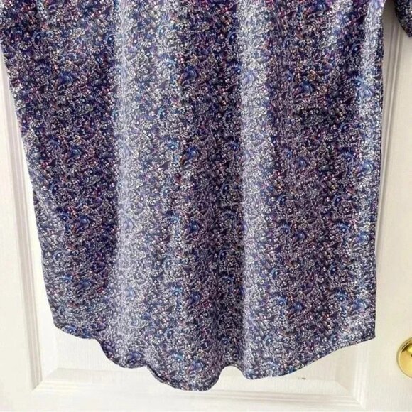 English Laundry Button Up Shirt Short Sleeve Stretch Fitted Casual Blue Medium - Picture 9 of 16